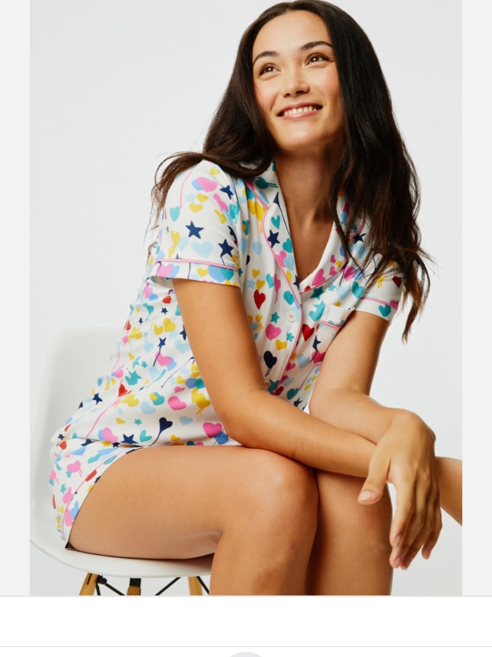 Kerri Rosenthal × Roller Rabbit Starry Starry Love pajama top size small